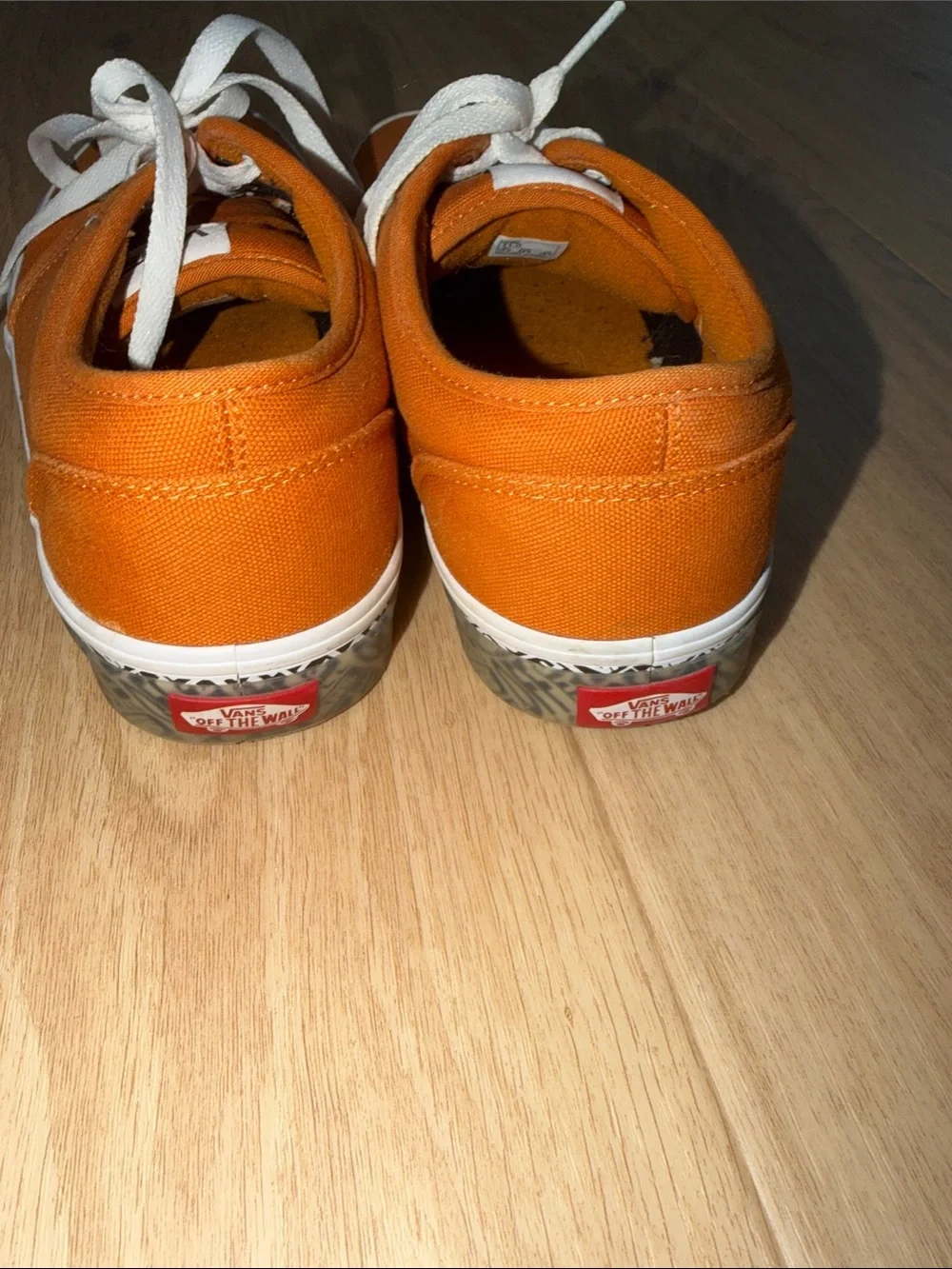 Vans Atwood sneakers Orange Canvas Low-Top Sneakers with White Accents mens 11